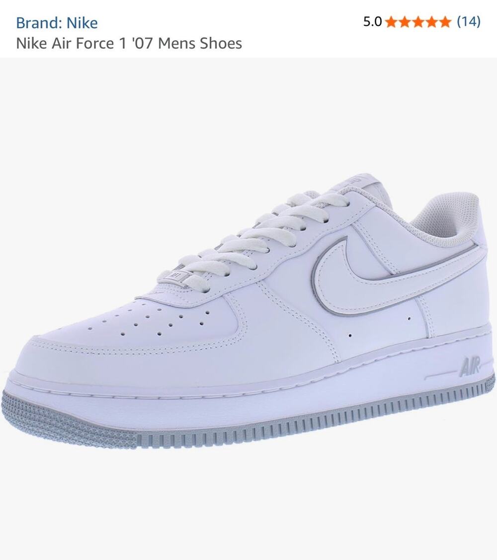 Nike Air Force 1 '07 White Wolf Grey Sole DV0788-100 Men's Size 10.5 New